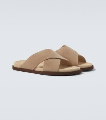 Suede slides | Brunello Cucinelli