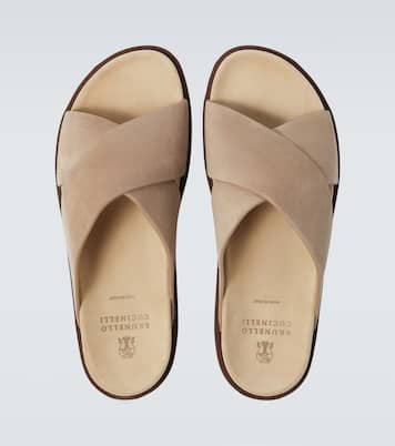 Suede slides | Brunello Cucinelli