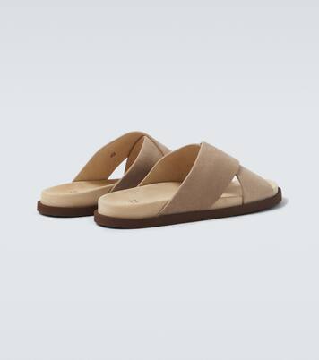 Suede slides | Brunello Cucinelli