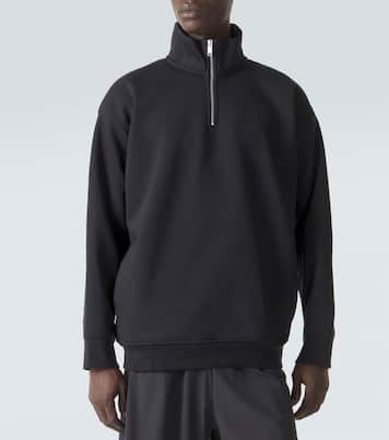 Logo cotton-blend half-zip sweatshirt | On