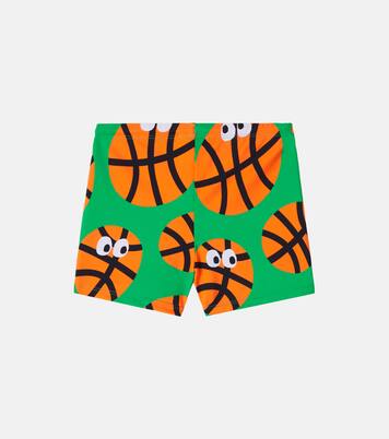 Basketballs printed swim trunks | Stella McCartney Kids