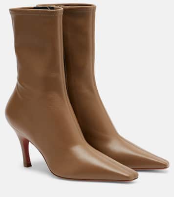 Jamie leather ankle boots | Amina Muaddi