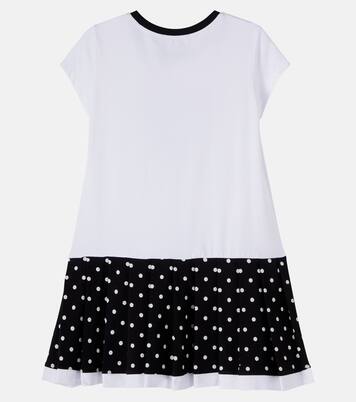 Embellished printed cotton-blend dress | Monnalisa