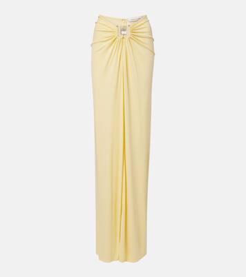 Bezel Quartz gathered jersey maxi skirt | Christopher Esber
