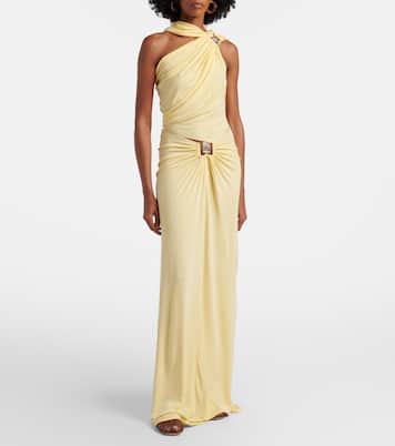 Bezel Quartz gathered jersey maxi skirt | Christopher Esber