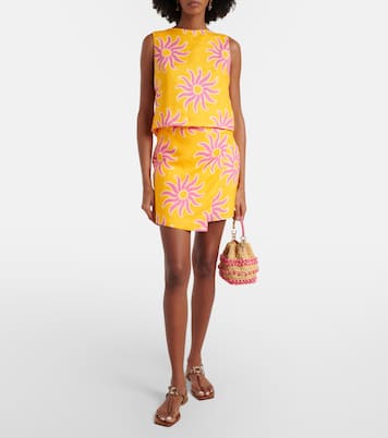 Chemena printed linen miniskirt | Cala de la Cruz