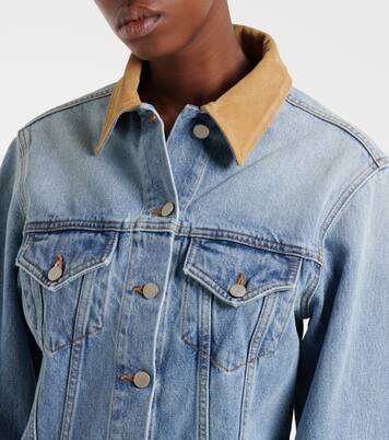 Suede-trimmed denim jacket | Róhe