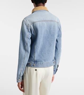 Suede-trimmed denim jacket | Róhe