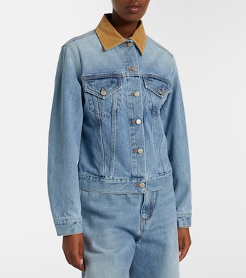 Jeansjacke mit Veloursleder | Róhe