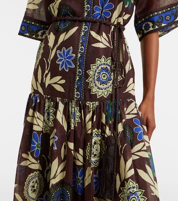 Jasper printed cotton and silk shirt dress | Alémais