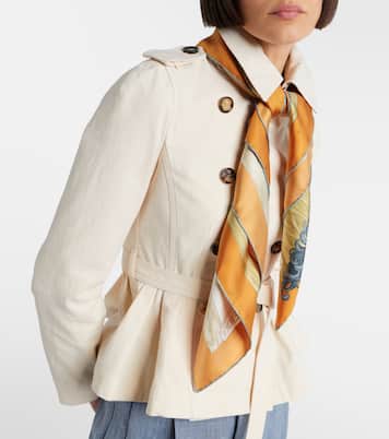 Printed silk twill scarf | Burberry