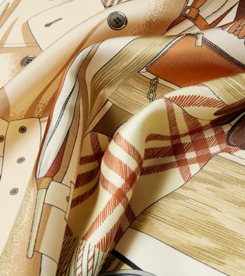Printed silk twill scarf | Burberry
