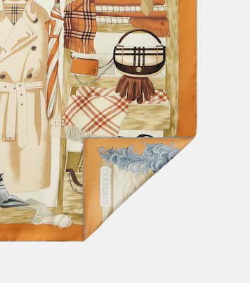 Printed silk twill scarf | Burberry