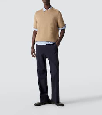 Pantalon droit en laine et mohair | Prada