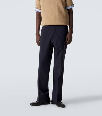 Pantalon droit en laine et mohair | Prada
