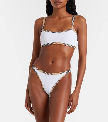 x Hunza G bikini Tyler con Burberry Check | Burberry