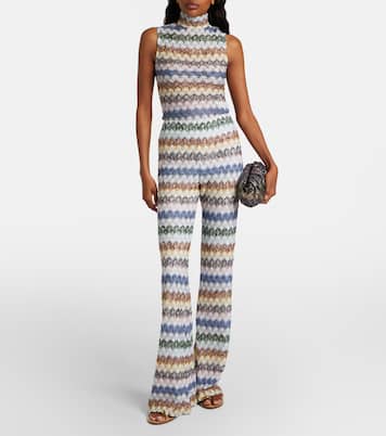 Knitted lamé flared pants | Missoni