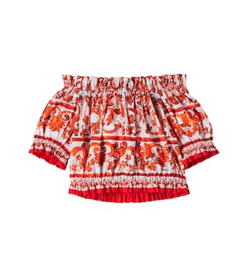 Printed cotton top | Dolce&Gabbana Kids