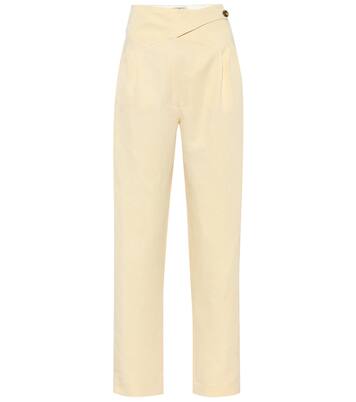 Pantalon Basque en lin et soie à taille haute | Blazé Milano