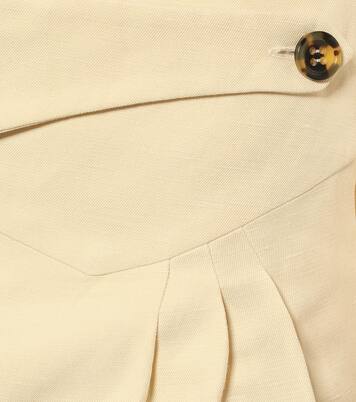 Pantalon Basque en lin et soie à taille haute | Blazé Milano