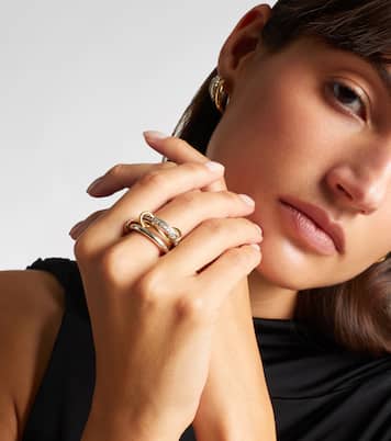 Nimbus 18kt gold and sterling silver ring with diamonds | Spinelli Kilcollin