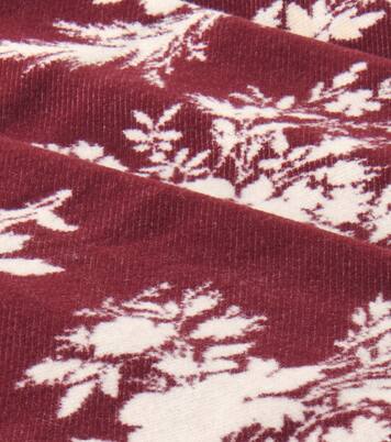 Floral jacquard wool-blend blanket | Erdem