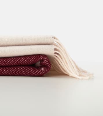 Floral jacquard wool-blend blanket | Erdem