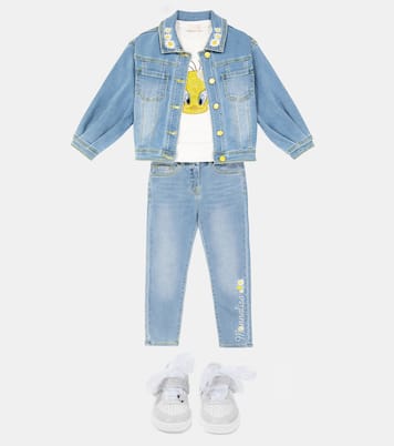 Embellished leather sneakers | Monnalisa