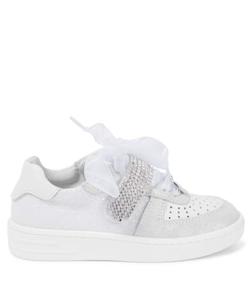 Embellished leather sneakers | Monnalisa