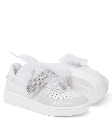 Embellished leather sneakers | Monnalisa