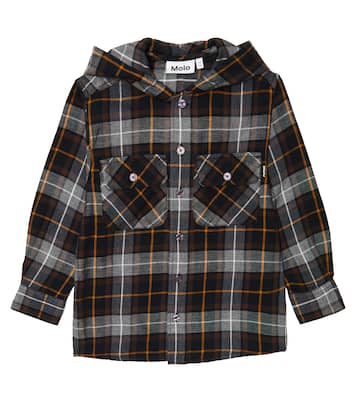 Rizz checked hooded shirt | Molo