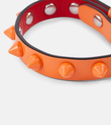 Loubilink embellished leather bracelet | Christian Louboutin