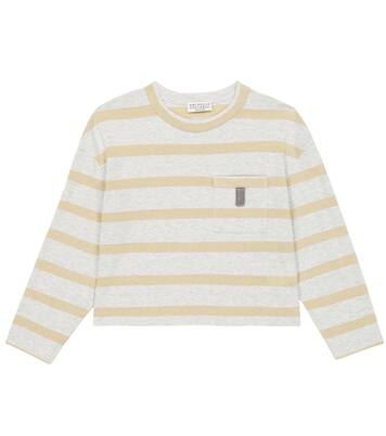 Striped jersey long-sleeved top | Brunello Cucinelli Kids