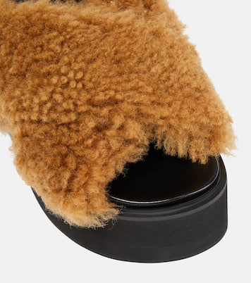 Plateausandalen Fussbett aus Shearling | Marni