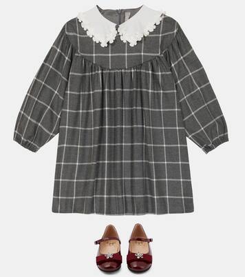 Embellished checked dress | Il Gufo