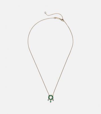18kt gold necklace with emeralds | Suzanne Kalan
