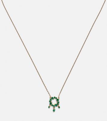 18kt gold necklace with emeralds | Suzanne Kalan