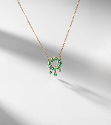 18kt gold necklace with emeralds | Suzanne Kalan