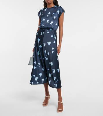 Robe midi à fleurs | Vince