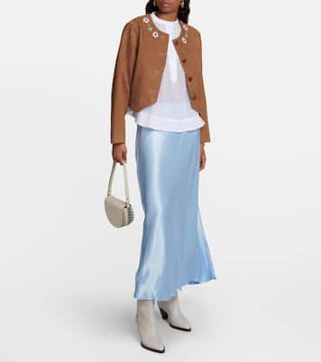 Midirock aus Satin | Rixo