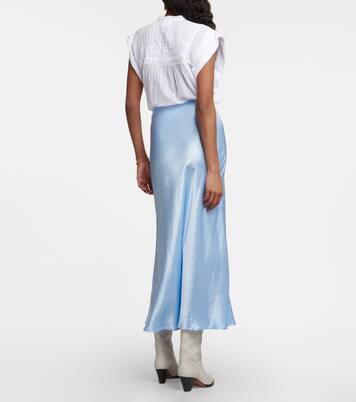 Midirock aus Satin | Rixo