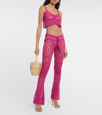 Cropped-Top Bianca aus Häkelstrick | Anna Kosturova