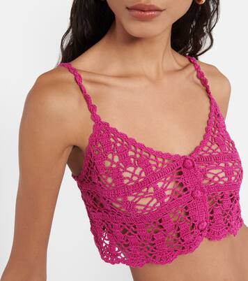 Cropped-Top Bianca aus Häkelstrick | Anna Kosturova