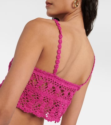 Cropped-Top Bianca aus Häkelstrick | Anna Kosturova