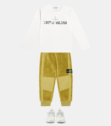 Cotton-blend sweatpants | Stone Island Junior
