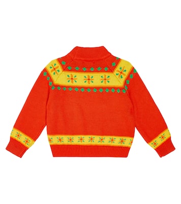 Folky cotton and wool sweater | Tinycottons