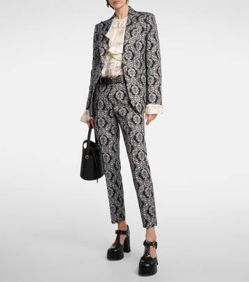 Pantalon slim à taille haute en jacquard | Etro