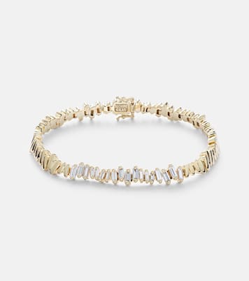 18kt gold bracelet with diamonds | Suzanne Kalan