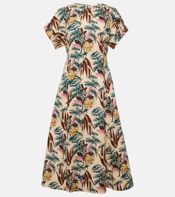Robe midi Devon imprimée en coton | Ulla Johnson