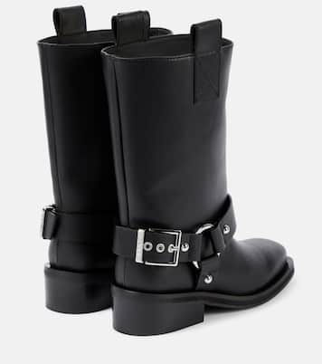 Faux leather biker boots | Ganni